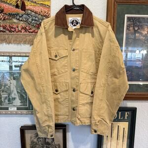 Vintage 90s RARE Schaefer Former Texas Rangers 309TX Brush Jacket Size Medium